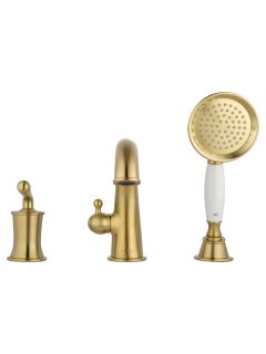 Смеситель на борт ванны Wonzon & Woghand Steam WW-88659008-BG брашированное золото